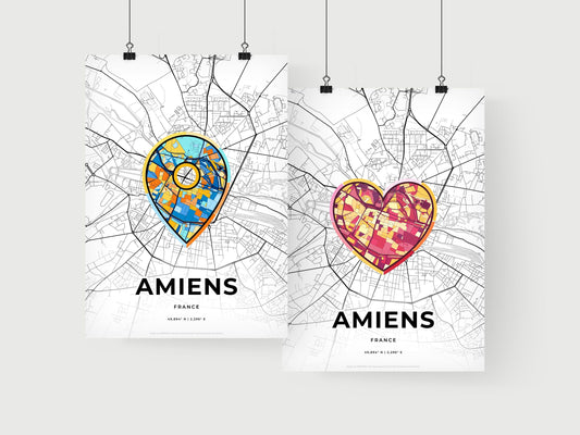 Amiens France art print for couples