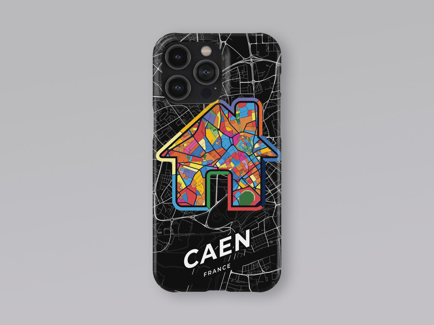 Caen France slim phone case with colorful icon. Birthday, wedding or housewarming gift. Couple match cases. 3