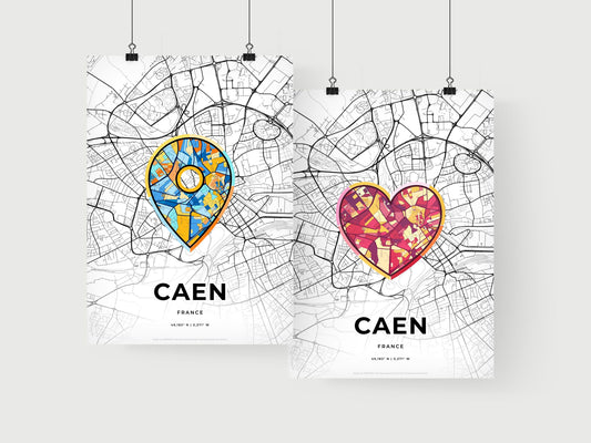 Caen France art print for couples