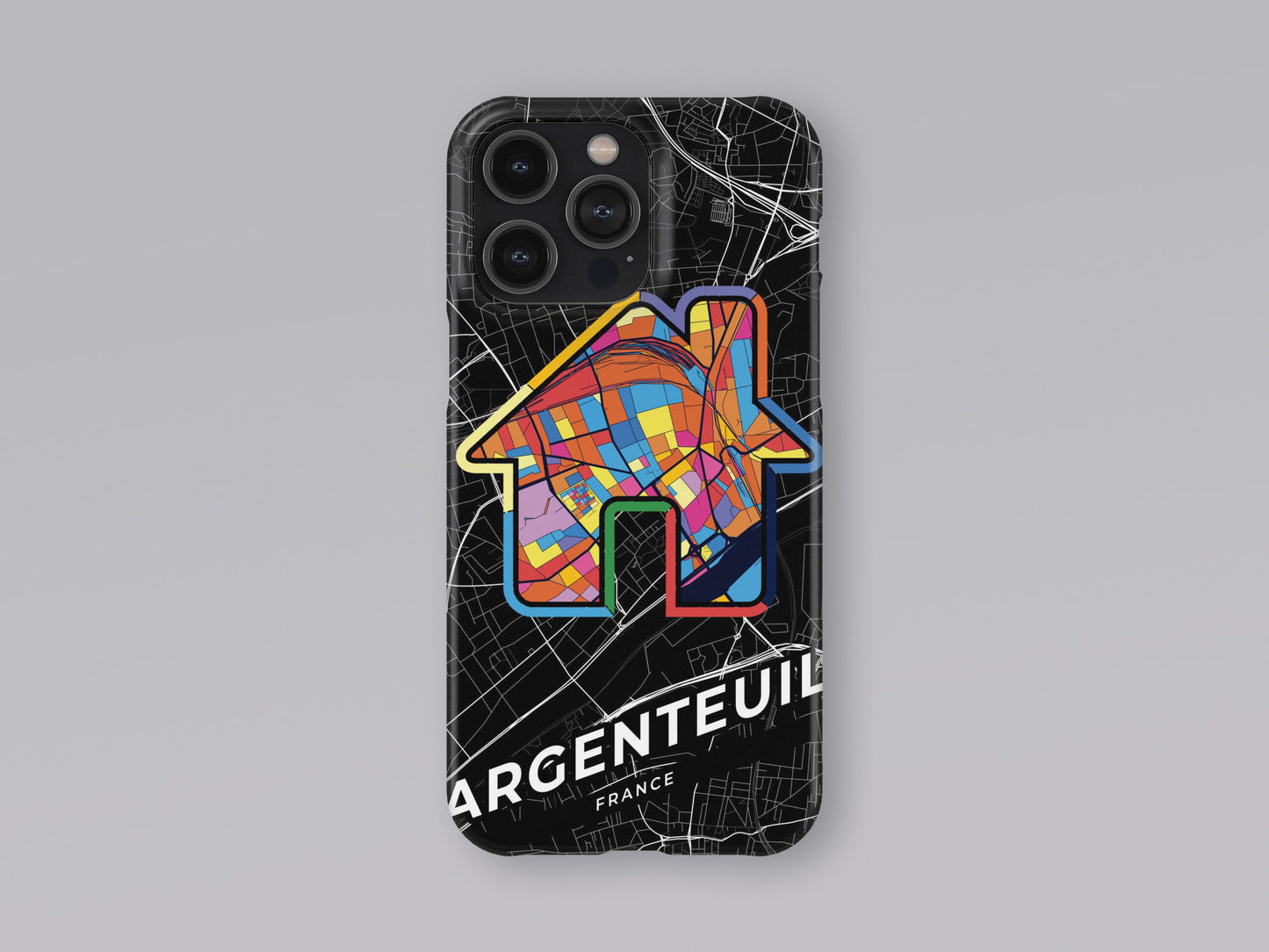 Argenteuil France slim phone case with colorful icon. Birthday, wedding or housewarming gift. Couple match cases. 3
