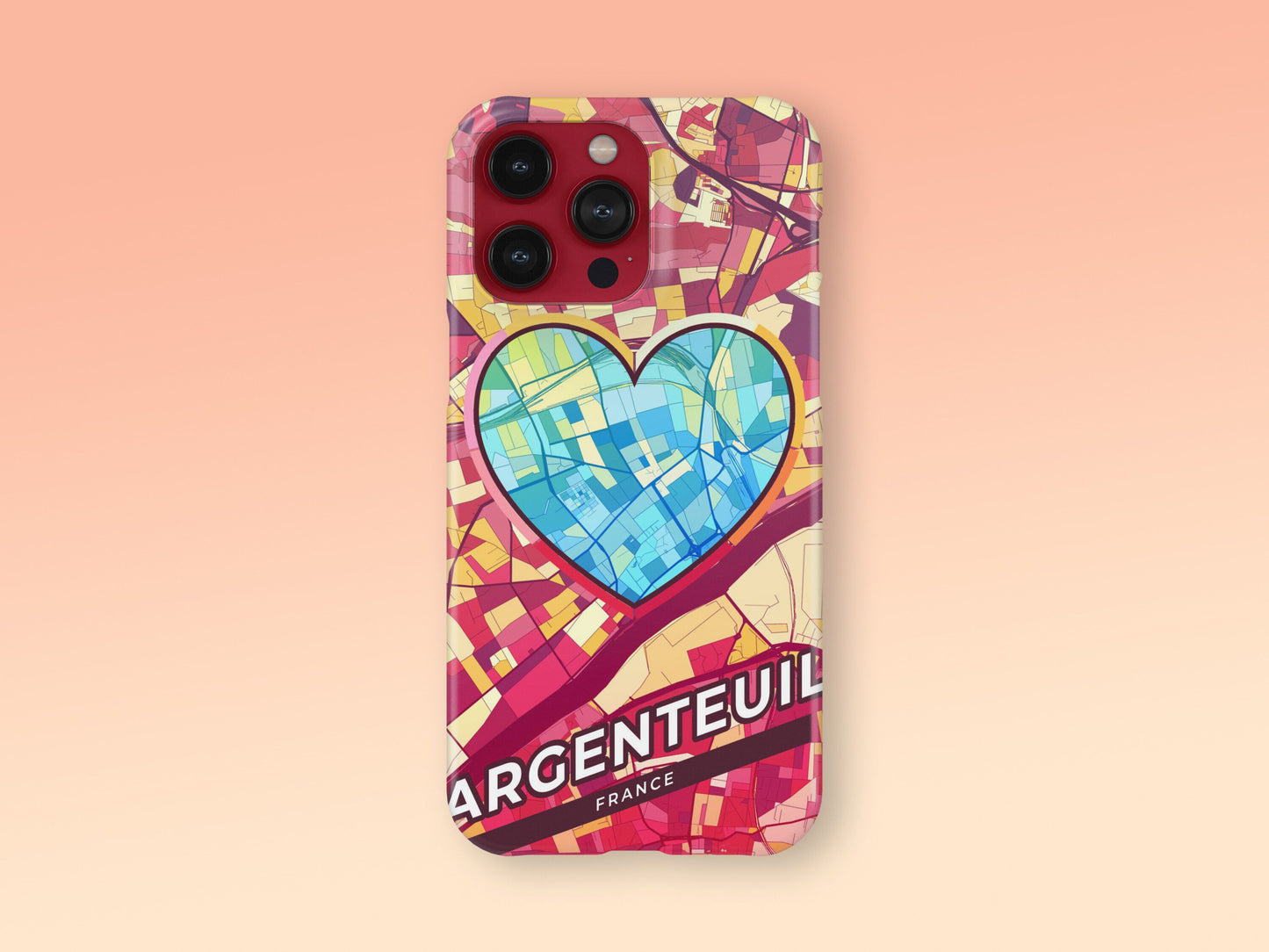 Argenteuil France slim phone case with colorful icon. Birthday, wedding or housewarming gift. Couple match cases. 2