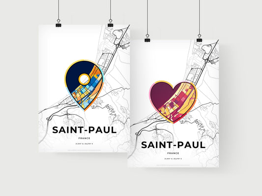 Saint-Paul France art print for couples