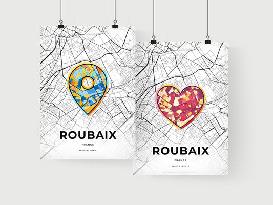 Roubaix France art print for couples