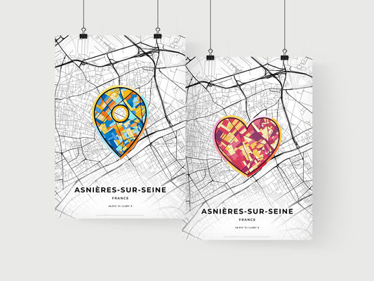 Asnières-Sur-Seine France art print for couples