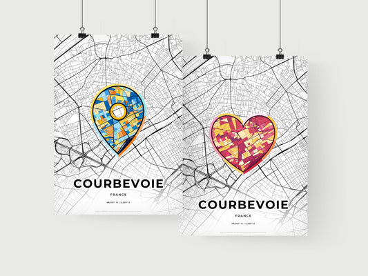 Courbevoie France art print for couples