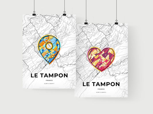 Le Tampon France art print for couples