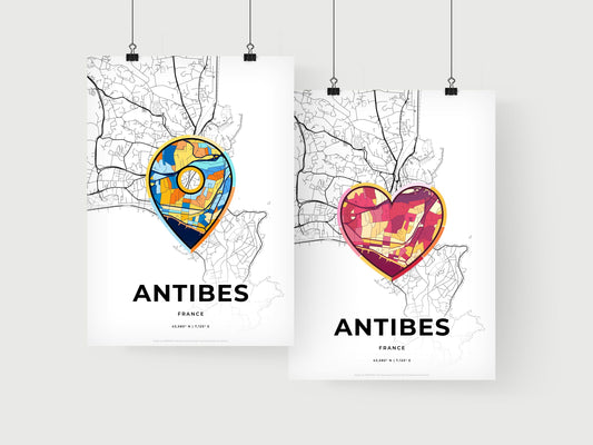 Antibes France art print for couples