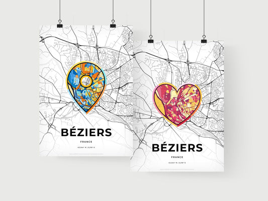 Béziers France art print for couples