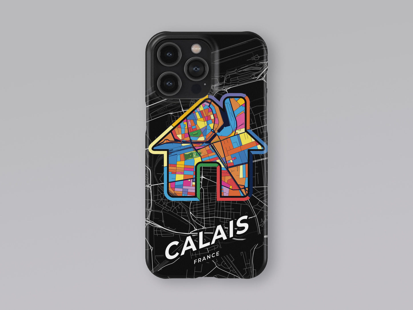 Calais France slim phone case with colorful icon. Birthday, wedding or housewarming gift. Couple match cases. 3