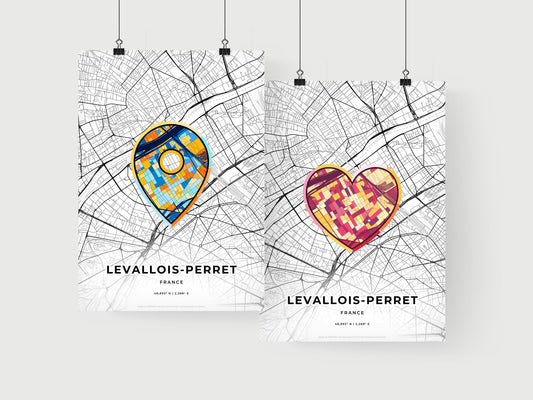 Levallois-Perret France art print for couples
