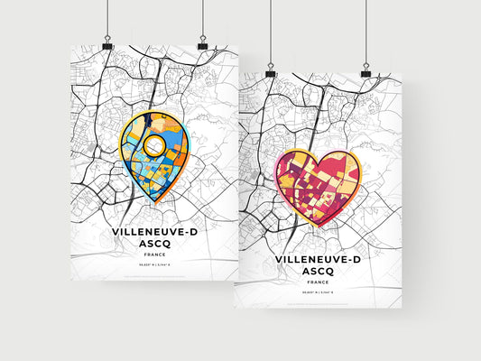 Villeneuve-D Ascq France art print for couples