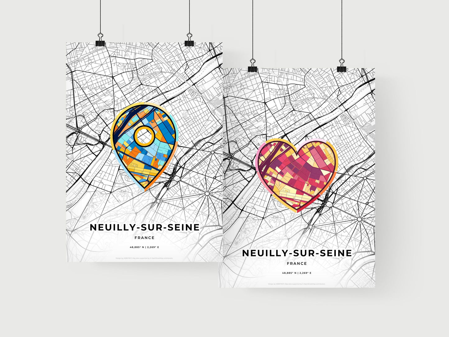 Neuilly-Sur-Seine France art print for couples