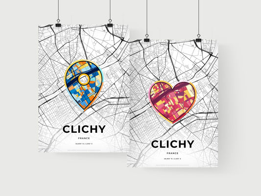 Clichy France art print for couples