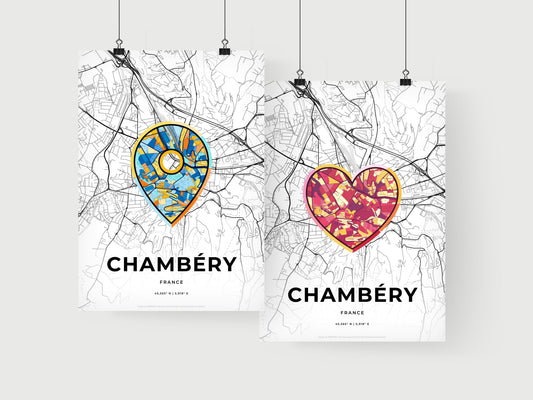 Chambéry France art print for couples