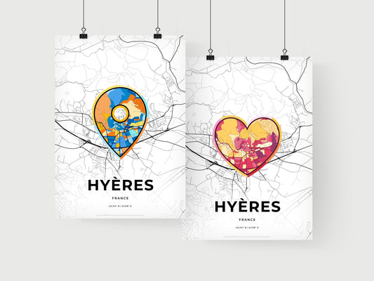 Hyères France art print for couples