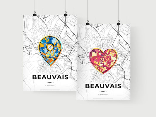 Beauvais France art print for couples