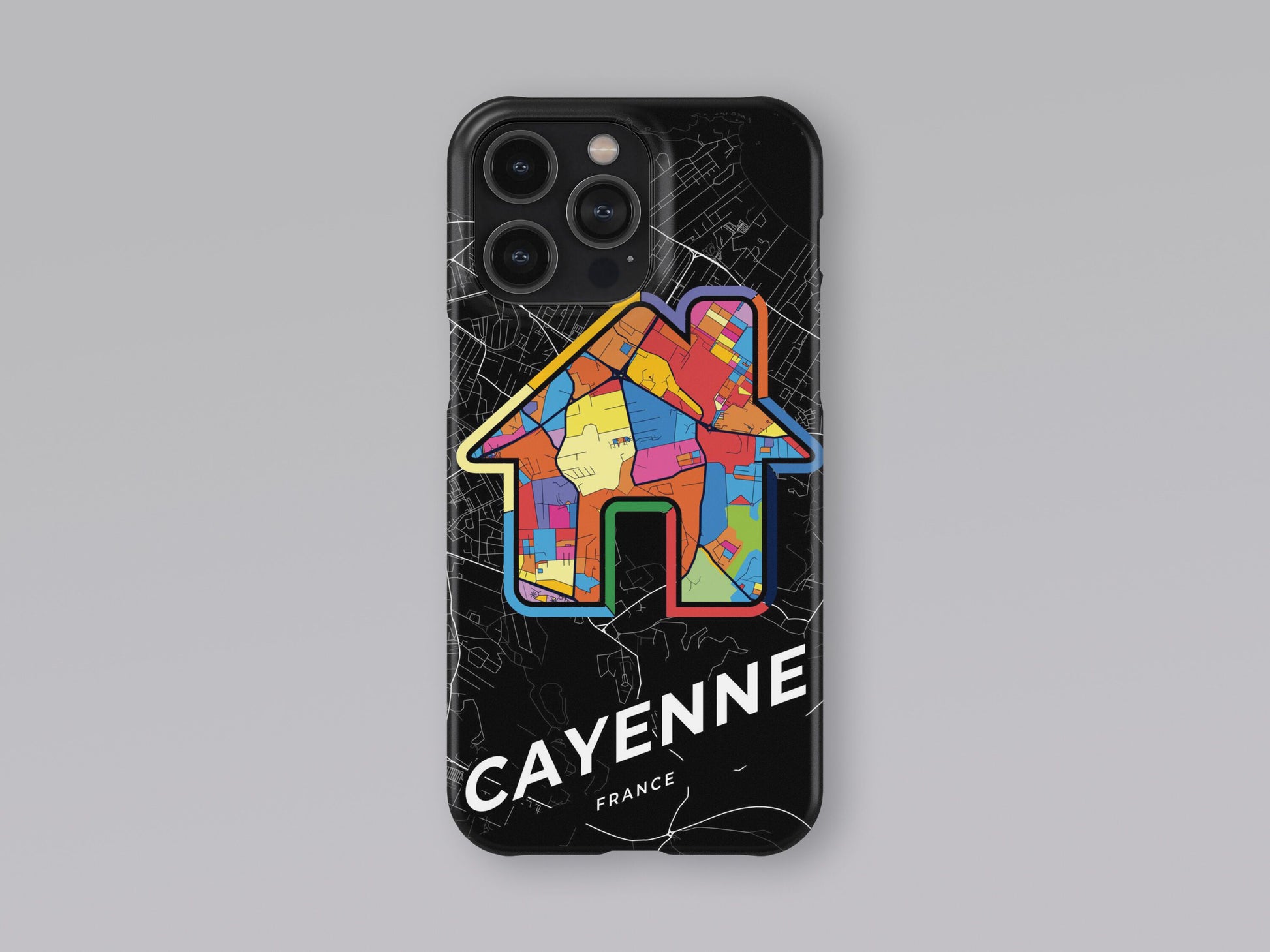 Cayenne France slim phone case with colorful icon. Birthday, wedding or housewarming gift. Couple match cases. 3