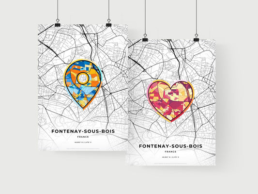 Fontenay-Sous-Bois France art print for couples