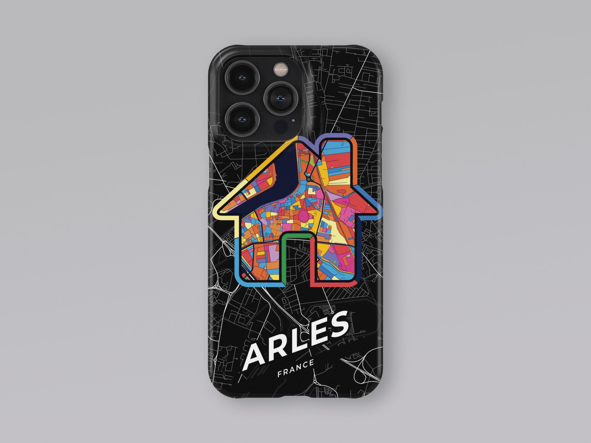 Arles France slim phone case with colorful icon. Birthday, wedding or housewarming gift. Couple match cases. 3
