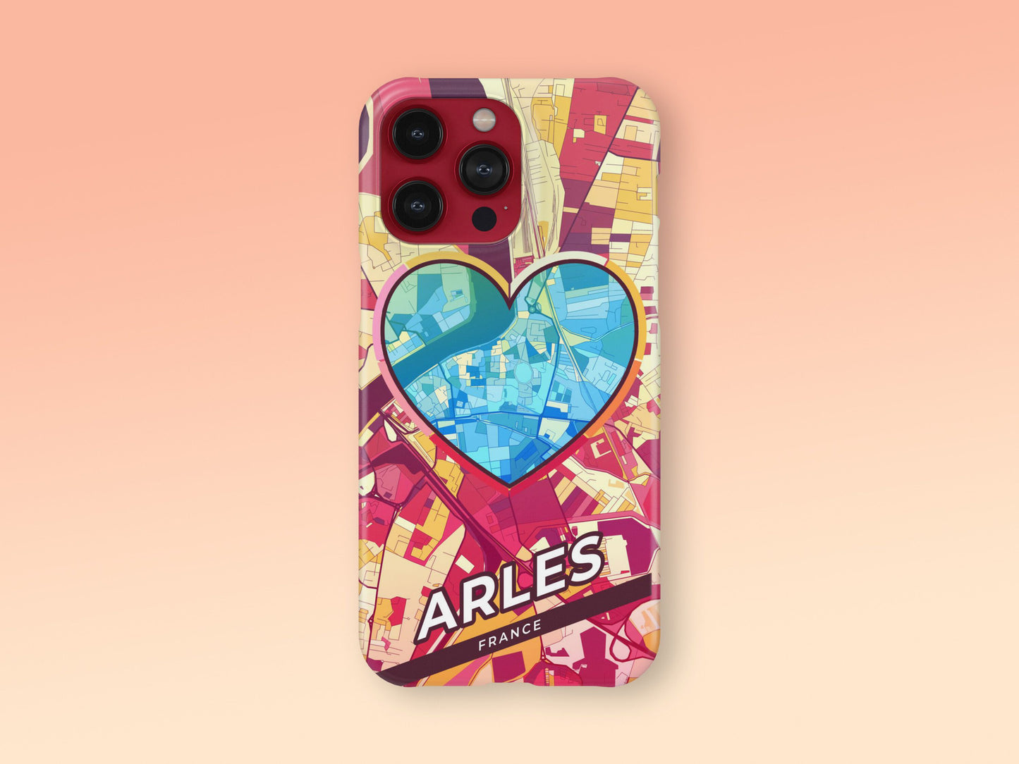 Arles France slim phone case with colorful icon. Birthday, wedding or housewarming gift. Couple match cases. 2