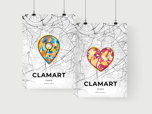 Clamart France art print for couples
