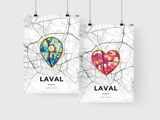 Laval France art print for couples