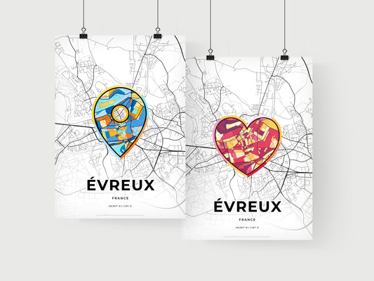 Évreux France art print for couples