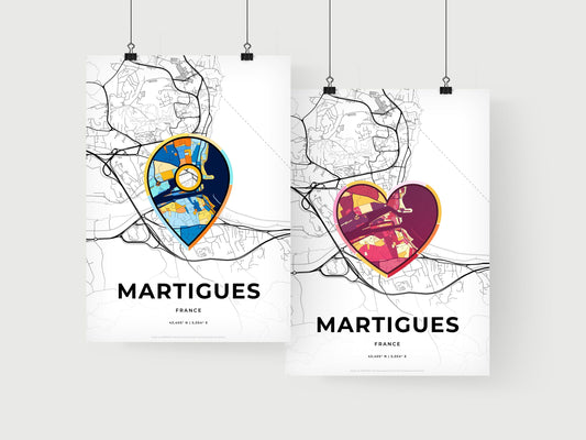 Martigues France art print for couples