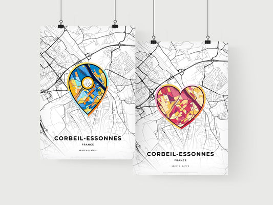 Corbeil-Essonnes France art print for couples