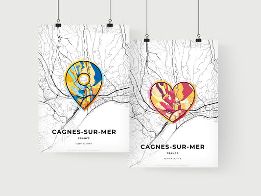 Cagnes-Sur-Mer France art print for couples