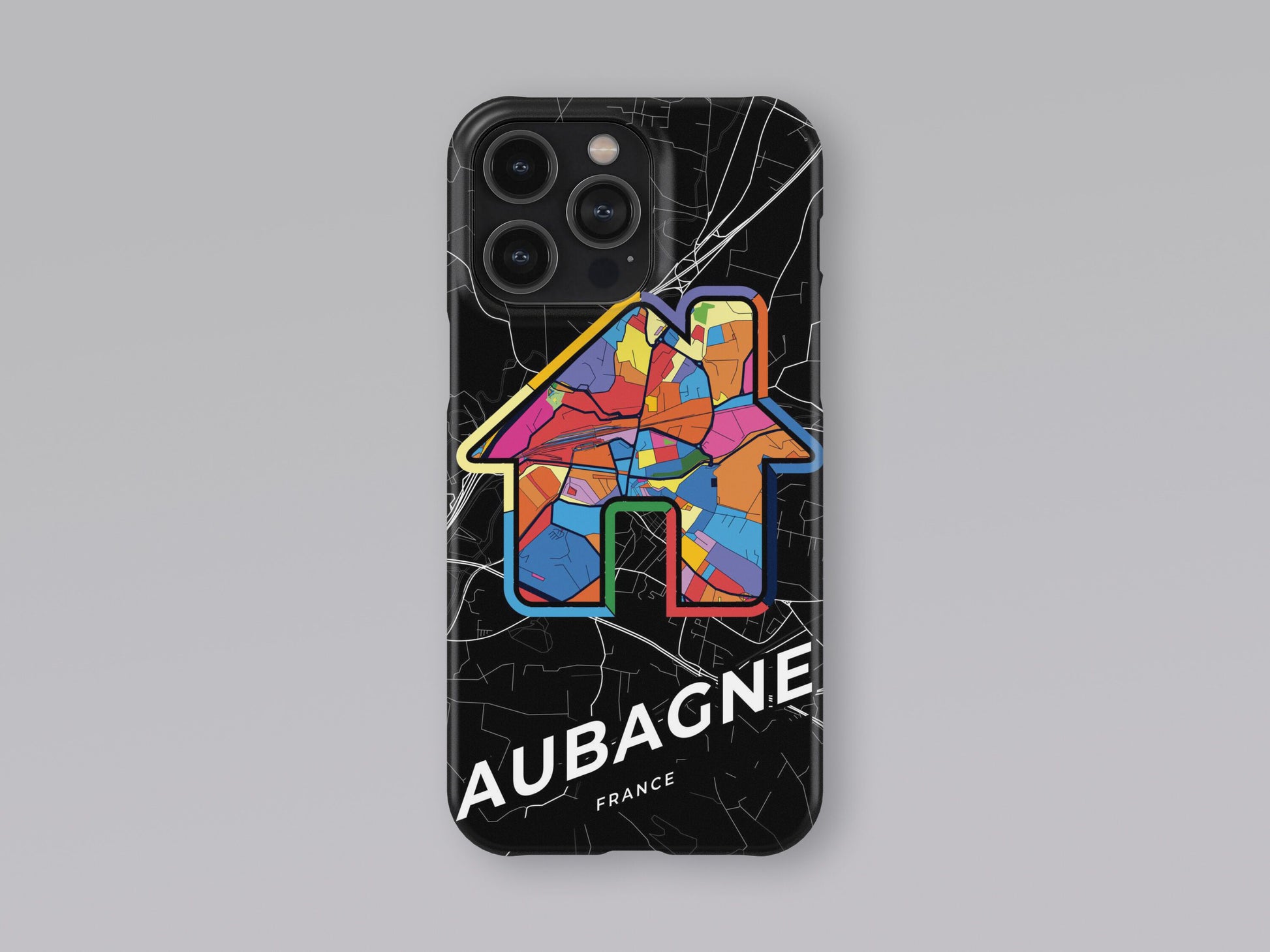 Aubagne France slim phone case with colorful icon. Birthday, wedding or housewarming gift. Couple match cases. 3
