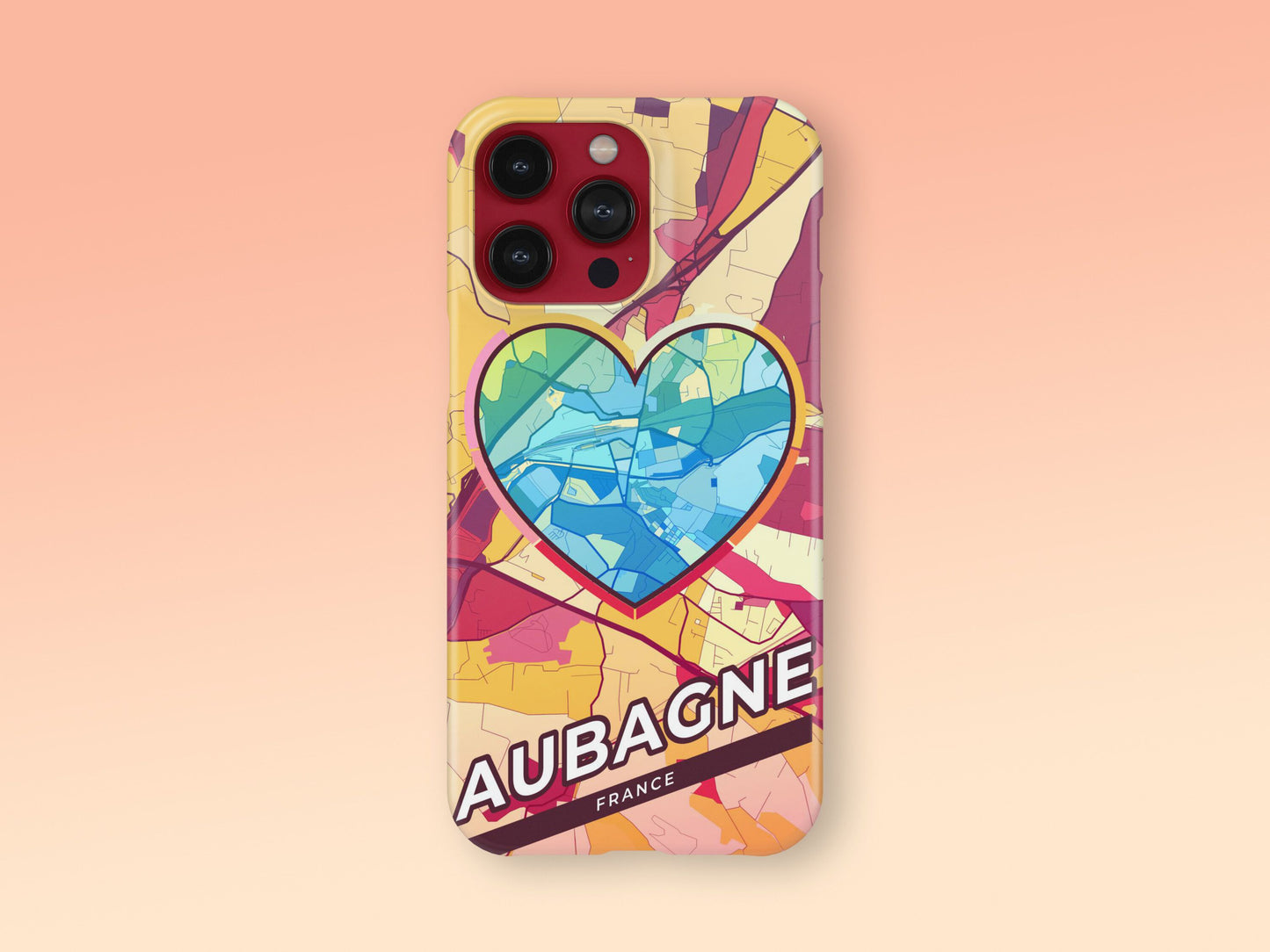 Aubagne France slim phone case with colorful icon. Birthday, wedding or housewarming gift. Couple match cases. 2
