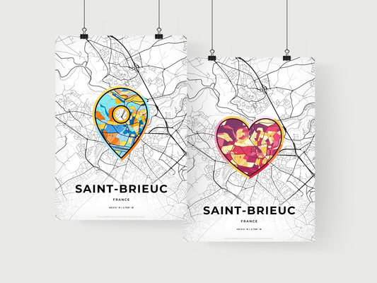 Saint-Brieuc France art print for couples
