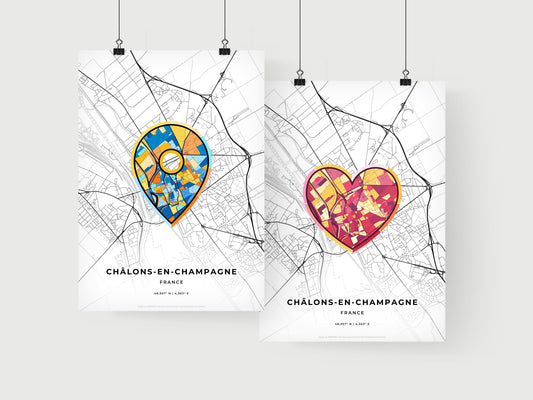 Châlons-En-Champagne France art print for couples
