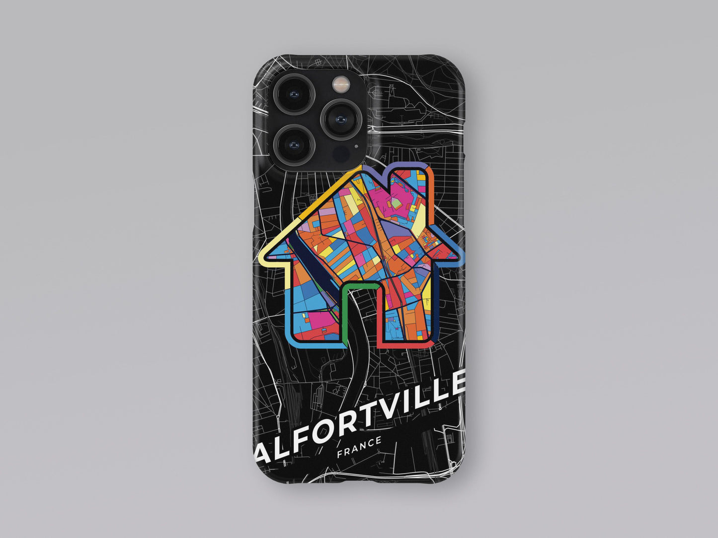 Alfortville France slim phone case with colorful icon. Birthday, wedding or housewarming gift. Couple match cases. 3
