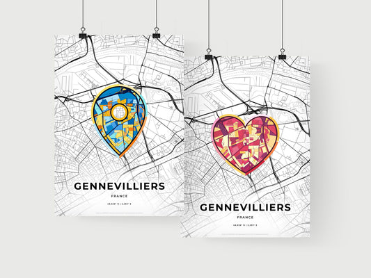 Gennevilliers France art print for couples