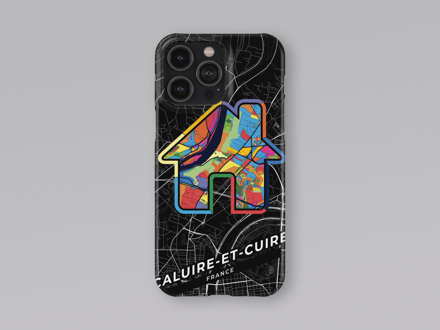 Caluire-Et-Cuire France slim phone case with colorful icon. Birthday, wedding or housewarming gift. Couple match cases. 3