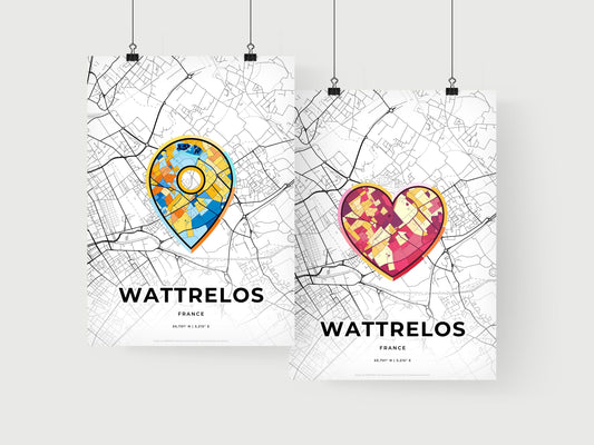 Wattrelos France art print for couples