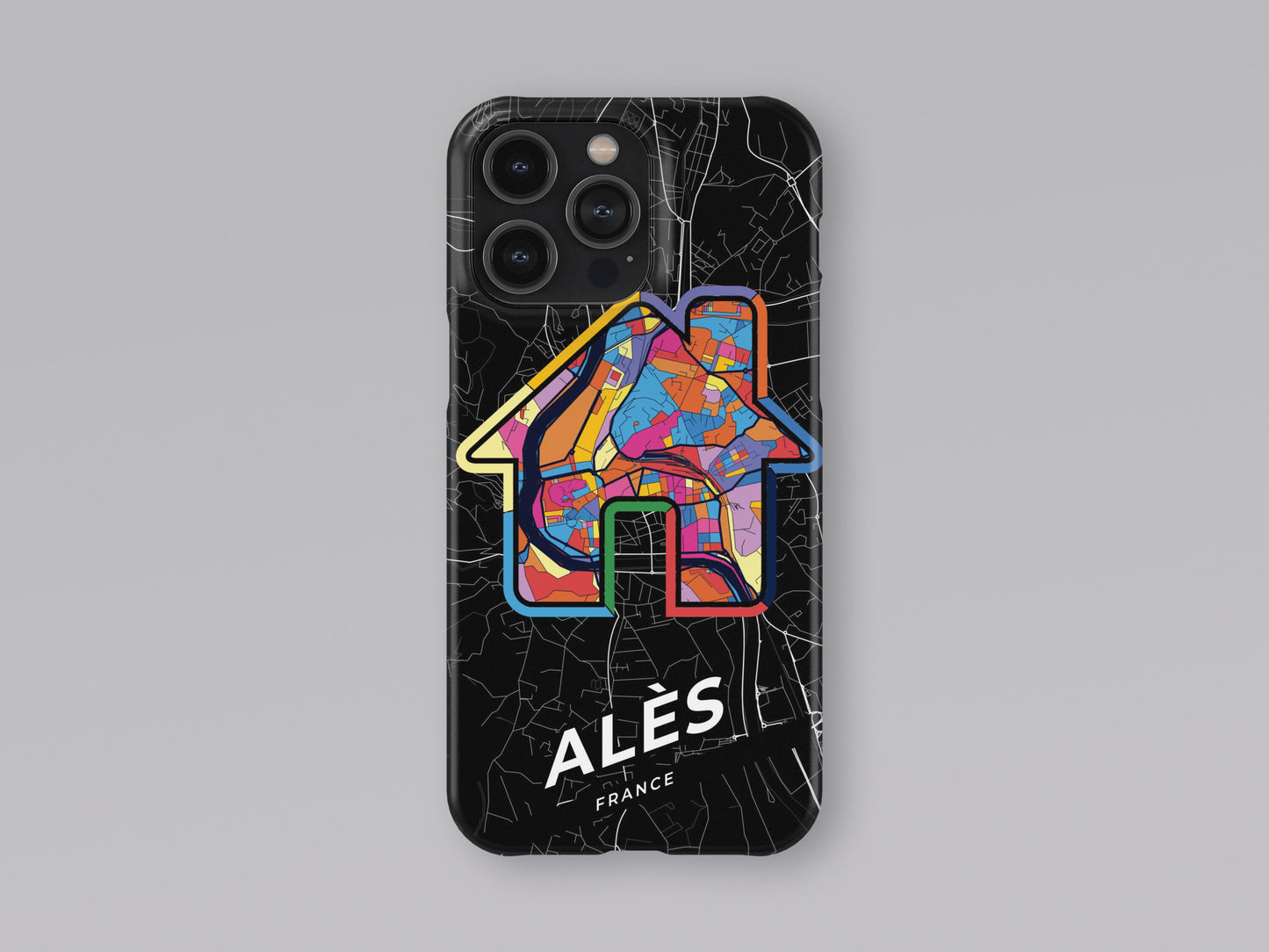 Alès France slim phone case with colorful icon. Birthday, wedding or housewarming gift. Couple match cases. 3