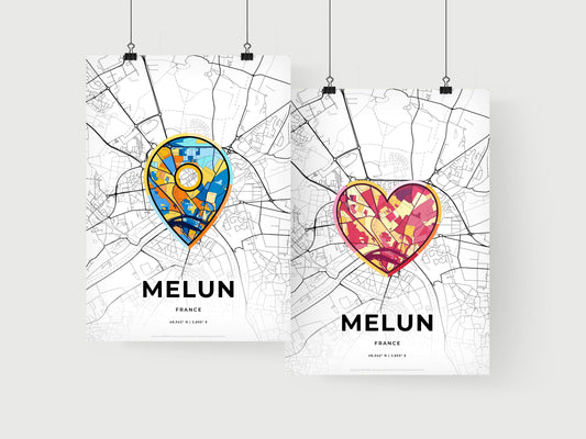 Melun France art print for couples