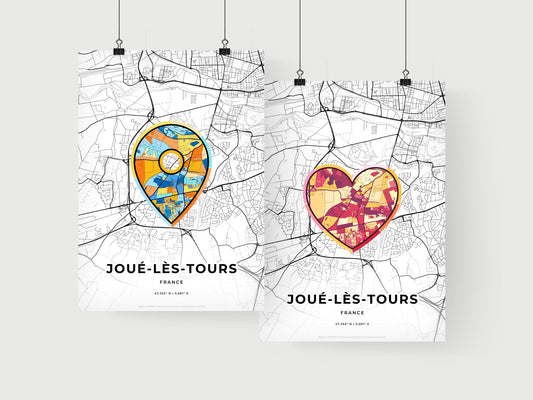 Joué-Lès-Tours France art print for couples