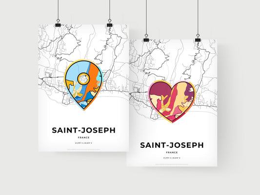 Saint-Joseph France art print for couples