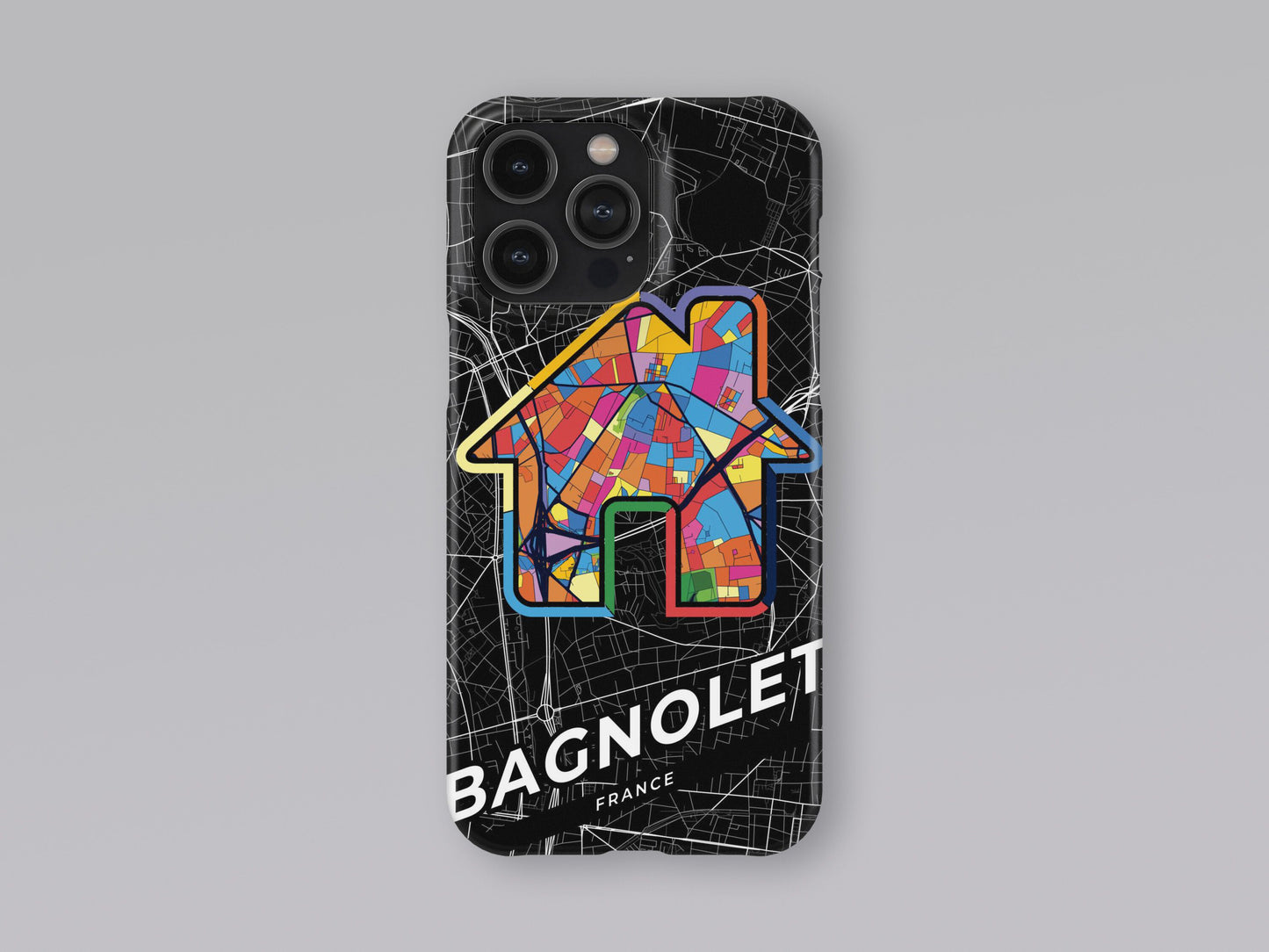 Bagnolet France slim phone case with colorful icon. Birthday, wedding or housewarming gift. Couple match cases. 3