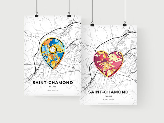 Saint-Chamond France art print for couples