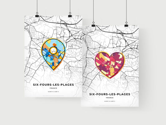 Six-Fours-Les-Plages France art print for couples