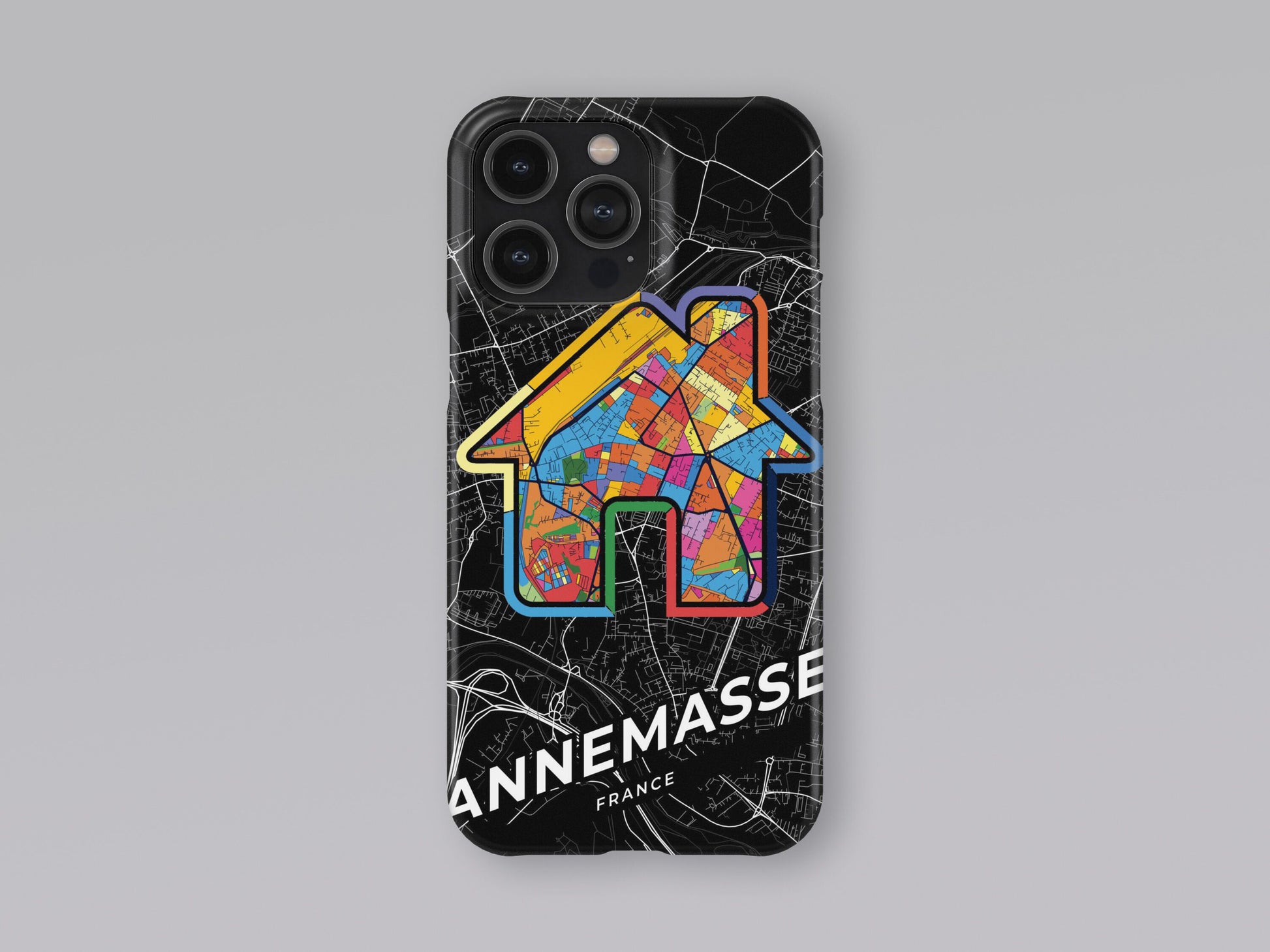 Annemasse France slim phone case with colorful icon. Birthday, wedding or housewarming gift. Couple match cases. 3
