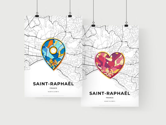 Saint-Raphaël France art print for couples