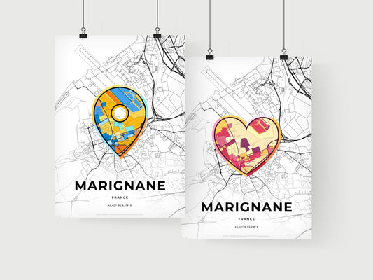 Marignane France art print for couples