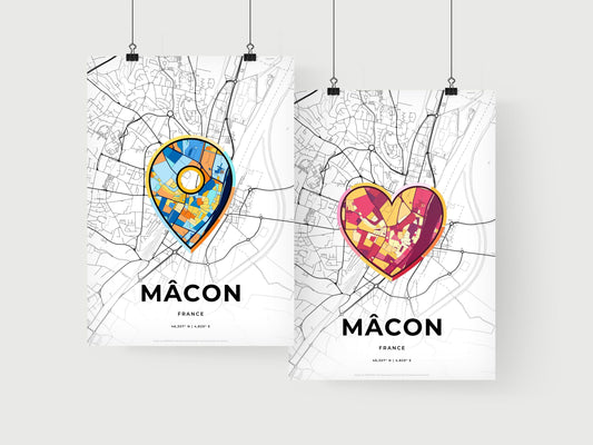 Mâcon France art print for couples