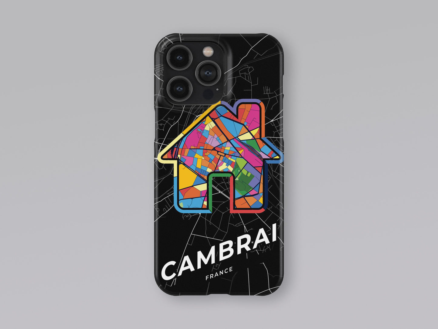 Cambrai France slim phone case with colorful icon. Birthday, wedding or housewarming gift. Couple match cases. 3